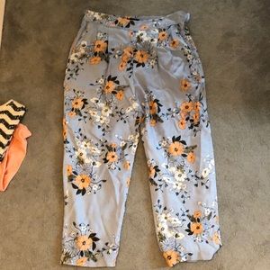 JCrew silk floral pants